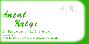 antal malyi business card